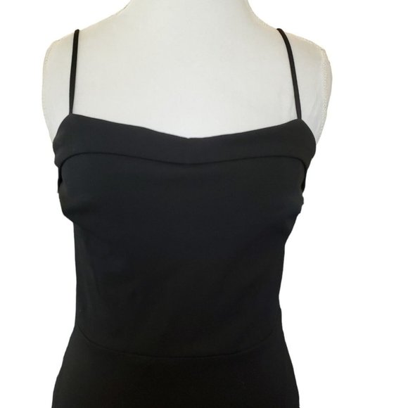 Rachel Rachel Roy Black Basic Spaghetti Strap‎ Dress Large 10 LBD - Picture 2 of 10